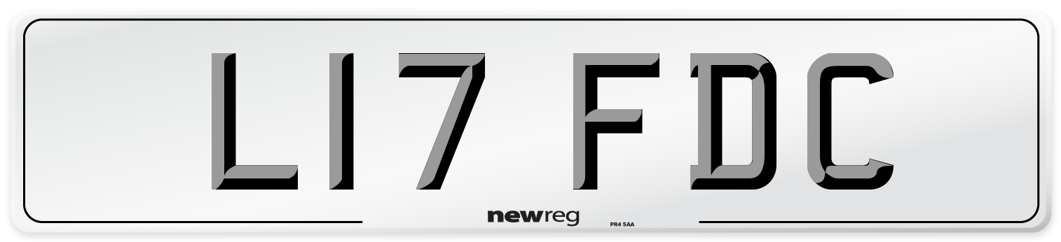 L17 FDC Number Plate from New Reg